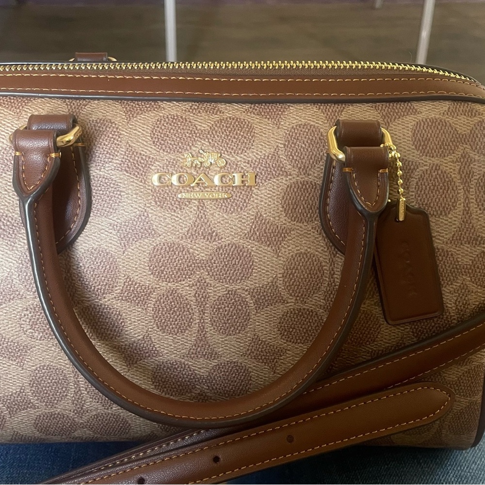 Coach Brown and Tan Handbag - Picture 2 of 12